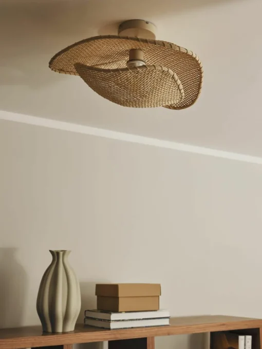 Plafondlamp Senja van rotan