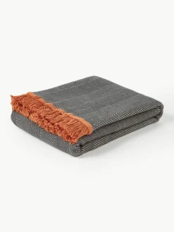 Plaid Agatha met visgraatpatroon