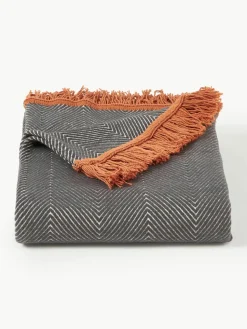 Plaid Agatha met visgraatpatroon