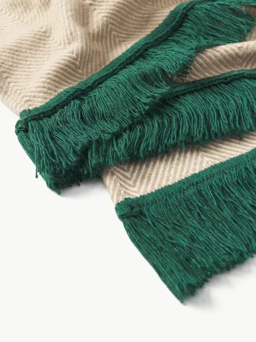 Plaid Agatha met visgraatpatroon
