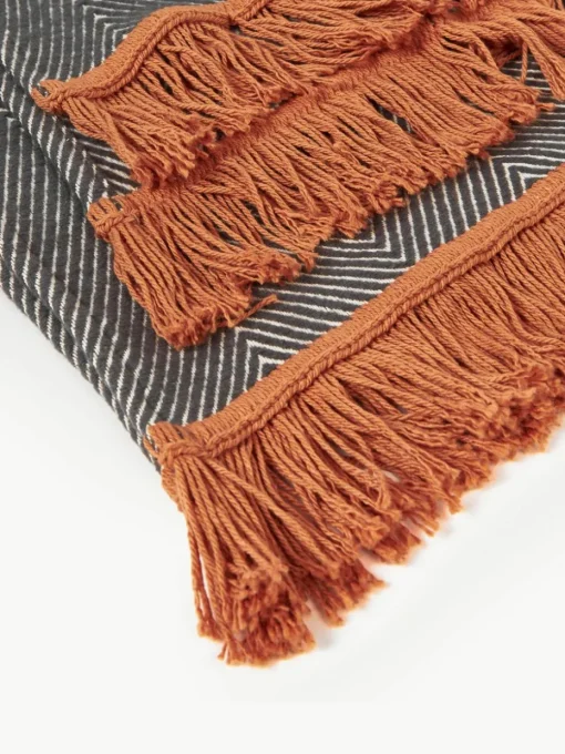 Plaid Agatha met visgraatpatroon