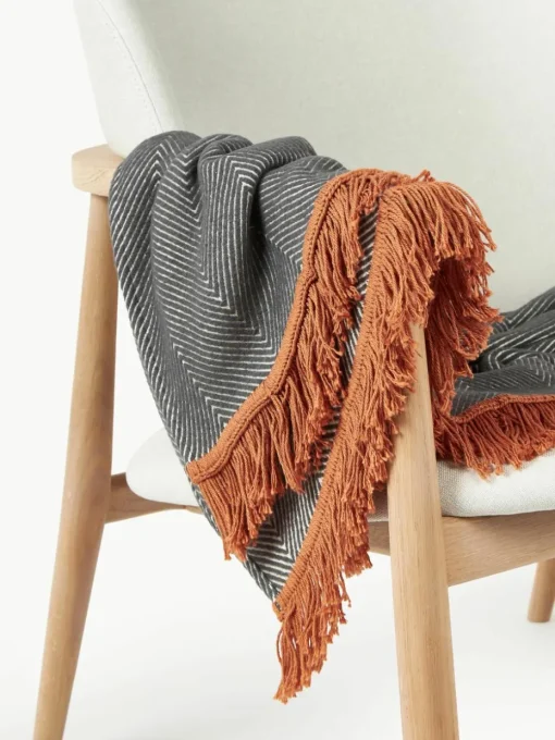 Plaid Agatha met visgraatpatroon