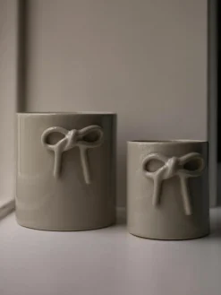 Plantenpot Bow van keramiek, H 11 cm