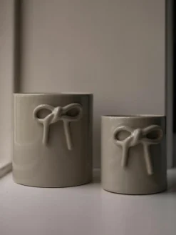 Plantenpot Bow van keramiek, H 14 cm