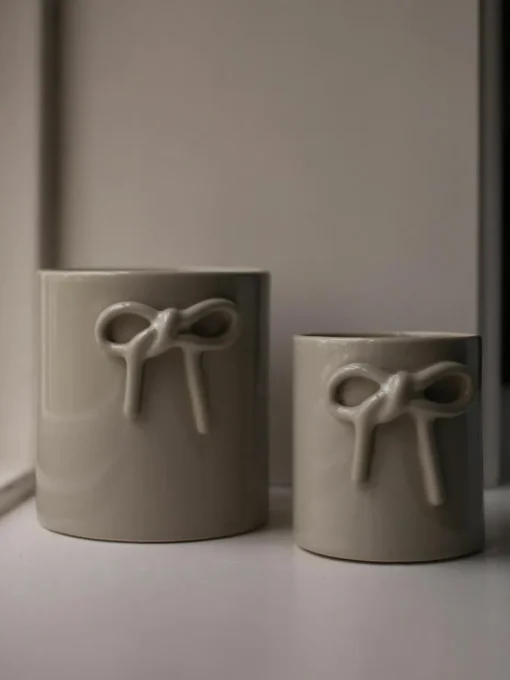 Plantenpot Bow van keramiek, H 14 cm