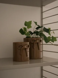 Plantenpot Bow van keramiek, H 14 cm
