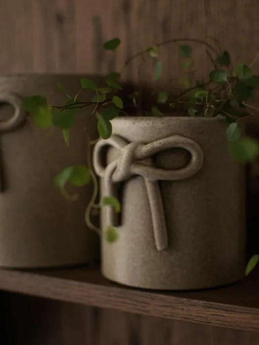 Plantenpot Bow van keramiek, H 11 cm