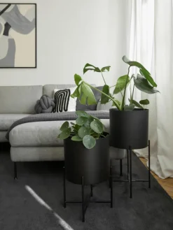 Plantenpotten Mina van metaal, set van 2