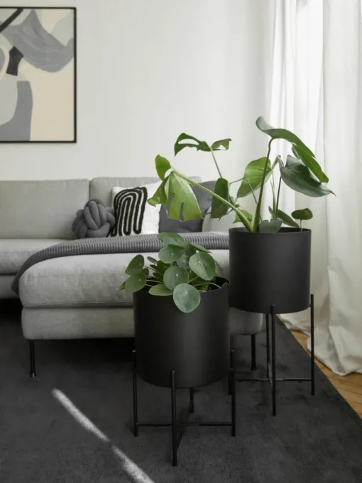 Plantenpotten Mina van metaal, set van 2