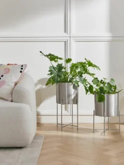 Plantenpotten Mina van metaal, set van 2