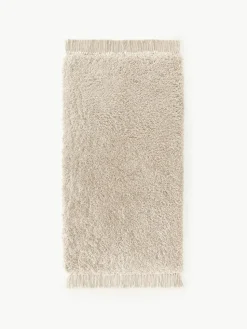 Pluizig hoogpolig vloerkleed Dreamy met franjes