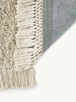 Pluizig hoogpolig vloerkleed Dreamy met franjes