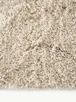 Pluizig hoogpolig vloerkleed Dreamy met franjes