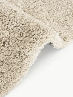 Pluizig hoogpolig vloerkleed Dreamy met franjes