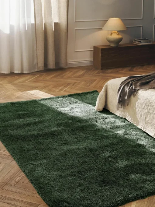 Pluizig hoogpolig vloerkleed Leighton