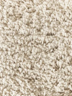 Pluizig rond hoogpolig vloerkleed Dreamy met franjes