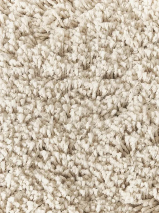 Pluizig rond hoogpolig vloerkleed Dreamy met franjes