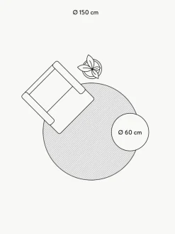 Pluizig rond hoogpolig vloerkleed Dreamy met franjes
