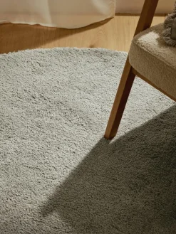 Pluizig rond hoogpolig vloerkleed Leighton