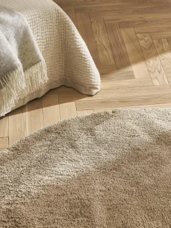 Pluizig rond hoogpolig vloerkleed Leighton