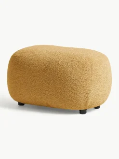Poef Alba uit teddy-bouclé