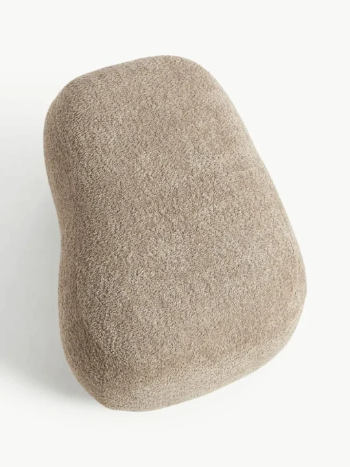 Poef Alba uit teddy-bouclé