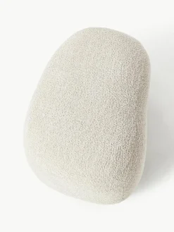 Poef Alba uit teddy-bouclé