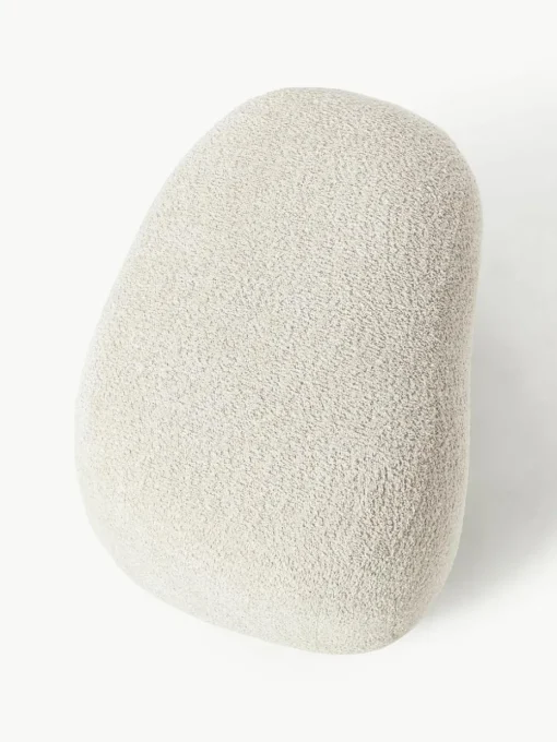 Poef Alba uit teddy-bouclé