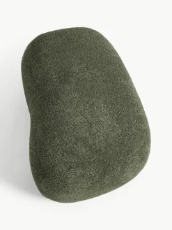 Poef Alba uit teddy-bouclé