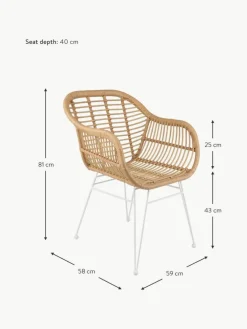 Polyrotan armstoelen Costa, 2 stuks