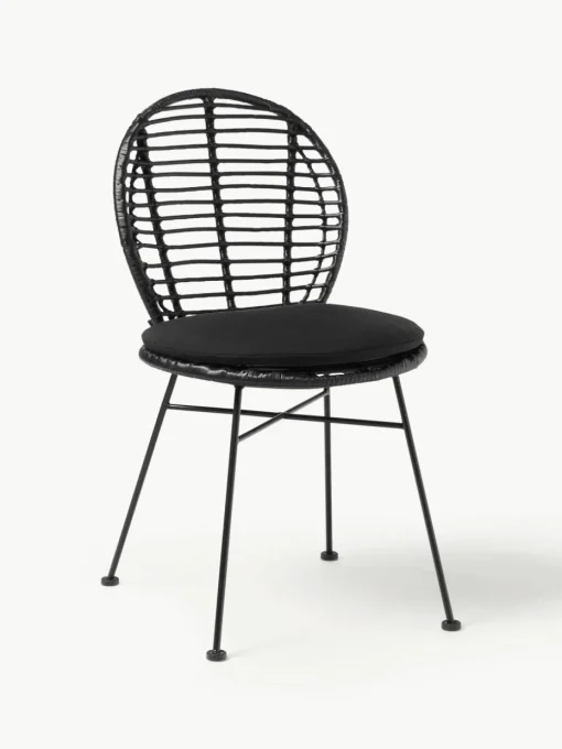 Polyrotan stoelen Cordula met stoelkussen, 2 stuks