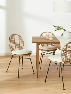 Polyrotan stoelen Cordula met stoelkussen, 2 stuks