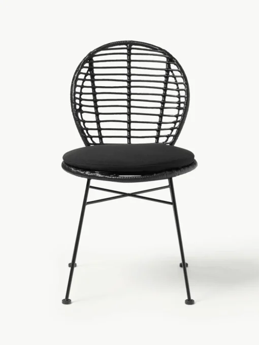 Polyrotan stoelen Cordula met stoelkussen, 2 stuks