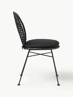 Polyrotan stoelen Cordula met stoelkussen, 2 stuks