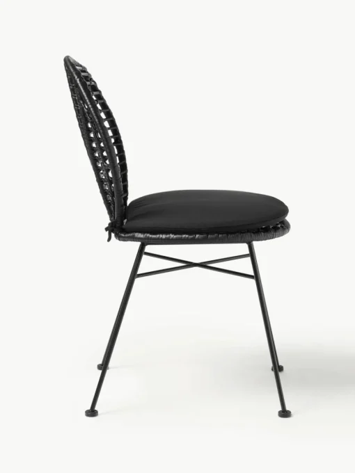 Polyrotan stoelen Cordula met stoelkussen, 2 stuks