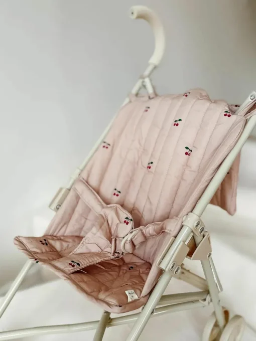 Poppenwagen Cherry Blush riem en draagtas