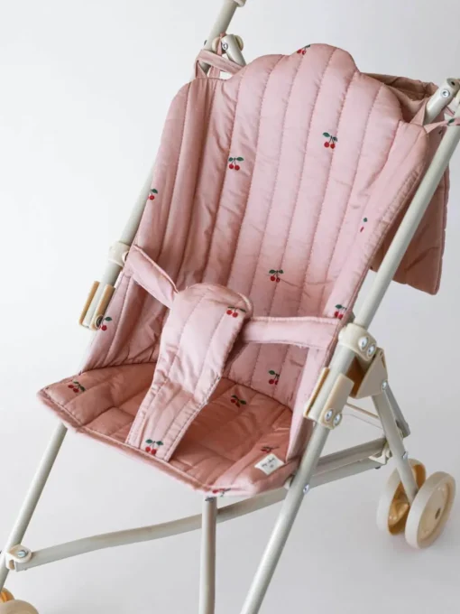 Poppenwagen Cherry Blush riem en draagtas