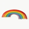 Porselein decoratief dienblad Rainbow met goudkleurig