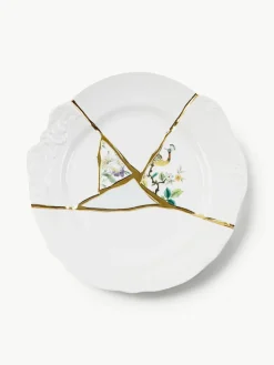 Porseleinen dinerbord Kintsugi