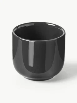 Porseleinen espressokopjes Nessa met schotels, 4 stuks