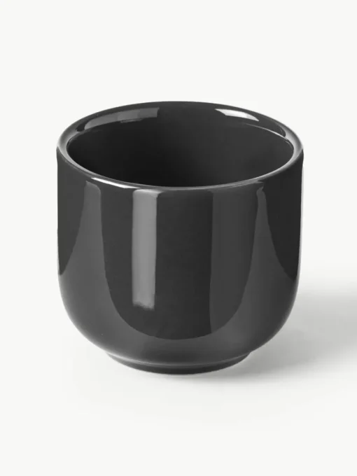 Porseleinen espressokopjes Nessa met schotels, 4 stuks