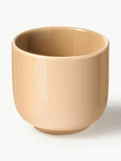 Porseleinen espressokopjes Nessa met schotels, 4 stuks