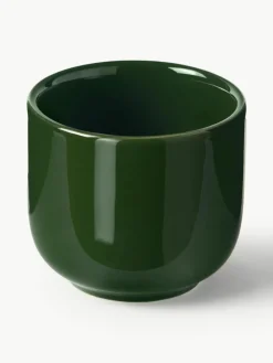 Porseleinen espressokopjes Nessa met schotels, 4 stuks