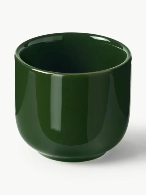 Porseleinen espressokopjes Nessa met schotels, 4 stuks