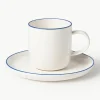 Porseleinen koffiekopjes Facile met schotels, 2 stuks