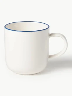 Porseleinen koffiekopjes Facile met schotels, 2 stuks