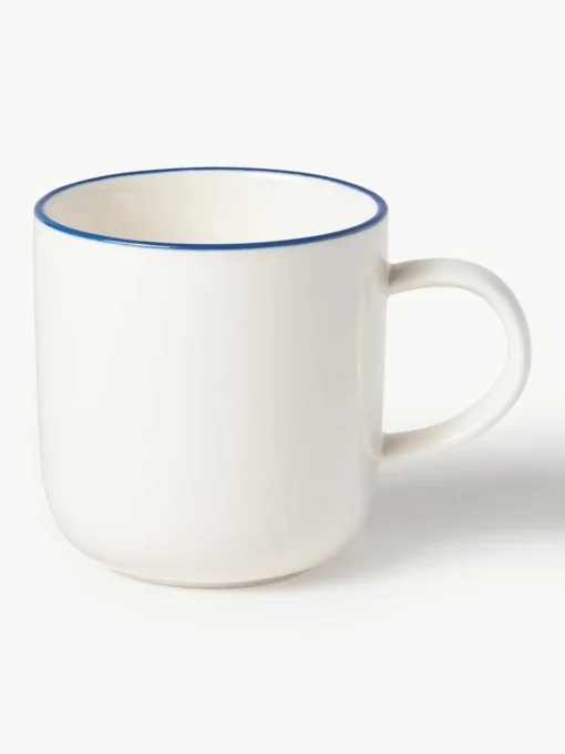 Porseleinen koffiekopjes Facile met schotels, 2 stuks
