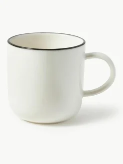 Porseleinen koffiekopjes Facile met schotels, 2 stuks