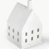 Porseleinen lichthuis Living, H 10 cm