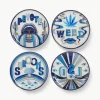 Porseleinen onderzetters Druggist met goud, set van 4